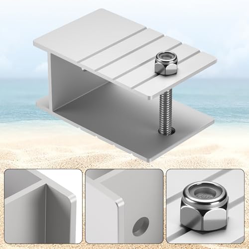 Extra Tall H-Bracket for Pontoon Boats - 1-1/4" Aluminum (2 Pack)
