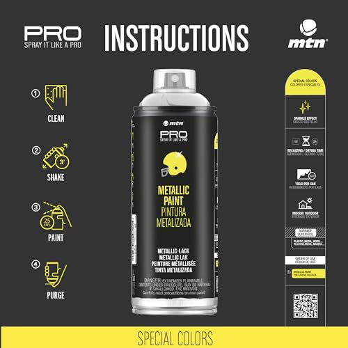 Montana Colors MTN PRO Metallic Alumium R-9006 400ml