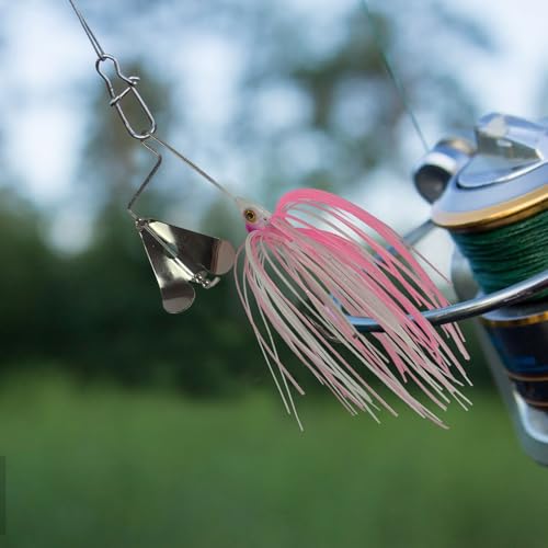 Bass Spinner Baits - 5 Pcs Buzz Bait Hard Metal Fishing Jigs, 3.46in/0.31oz