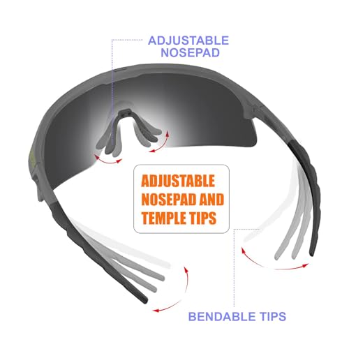 Polarized Cycling Sunglasses - High-Wrap Grey/Gold for Outdoor Sports