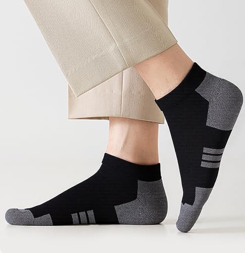 Low Cut Ankle Socks for Men - Thin Breathable Casual - 12 Pairs Black