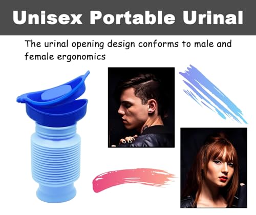 750ML Portable Urinal with Sealed Lid - Collapsible Pee Bottle