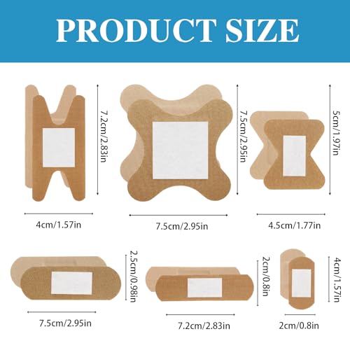 Cohortstar 120PCS Assorted Waterproof Bandages Skin First Aid Pack for Cuts & Scrapes