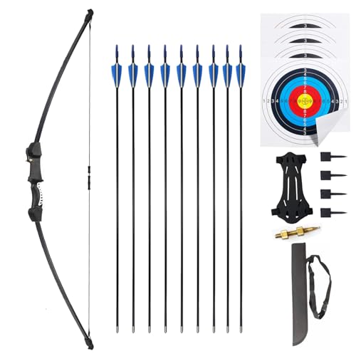 45-Inch Youth Bow and Arrow Set for Kids & Teens - Beginner Kit with 9 Arrows & Targets