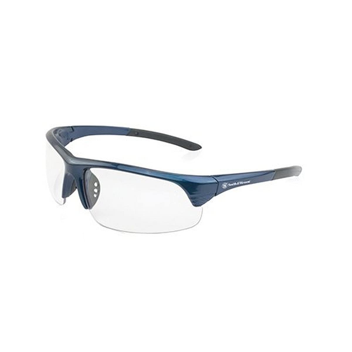 Smith & Wesson Corporal Half Frame Shooting Glasses with No-Slip Rubber, Impact Resistance and Storage Bag for Shooting, Working and Everyday Use