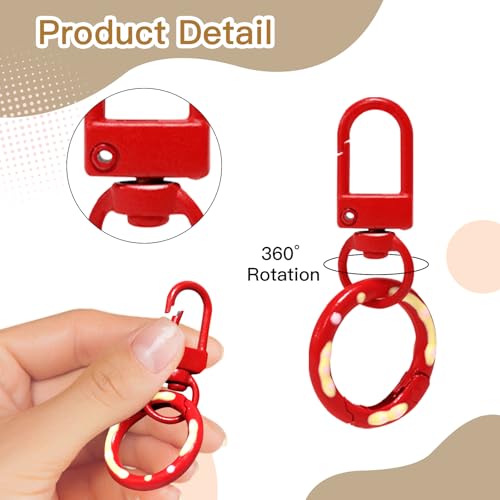 12 Color Spring O Rings & Lobster Claw Clasps Set - 25mm