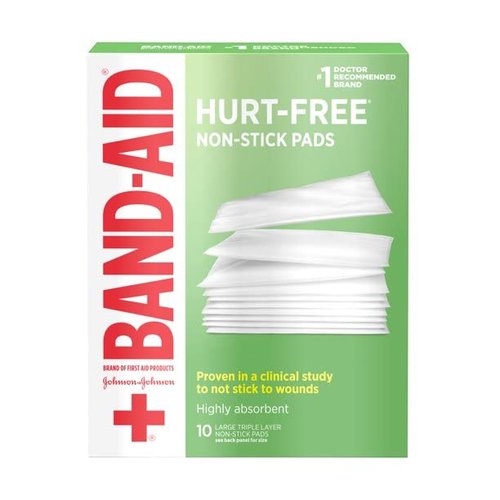 Johnson & Johnson Red Cross First Aid Triple Layer Non-Stick Pads 3 X 4-10 ct, Pack of 5