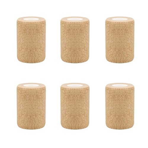 Self Adhesive Bandage Wraps - 6pcs 2in, 5 Yard - Skin Color
