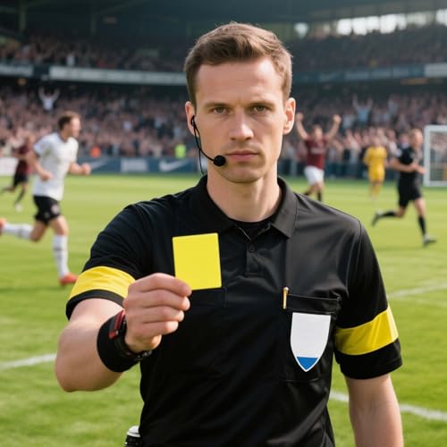 Gosknor Soccer Referee Kit with Yellow & Red Cards – Includes Whistle, Score Sheets & Accessories (Variation: 1 / Soccer Referee Kit and Whistle)