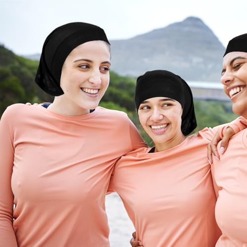 Non-Slip Hijab Undercaps - 2-Piece Black Neck Cover Set