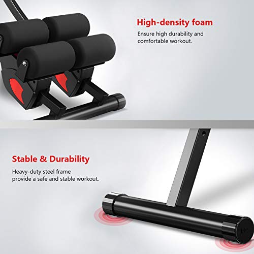 Height Adjustable Ab Machine - Foldable Home Gym Equipment