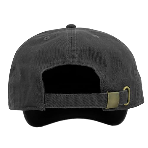 Baseball Cap - 100% Cotton Adjustable Dad Hat - One Size Black