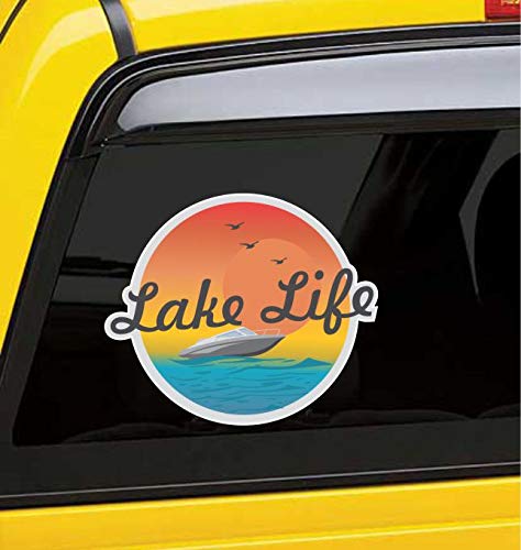 Lake Life Vinyl Sticker - 5 Inch Durable Outdoor Decal
