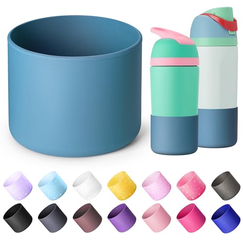 Silicone Protective Boot for Owala 16 oz & 14 oz Water Bottles - Denim Blue