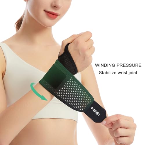 Ultra Thin Mesh Wrist Strap Brace - Black, Adjustable Pain Relief