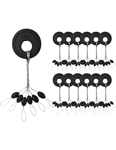 Rubber Bobber Stoppers for Fishing Line - 600pcs Weight Stoppers
