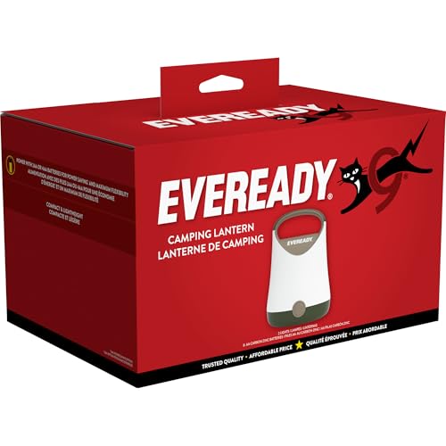 Eveready 2-Pack LED Camping Lanterns Super Bright Water-Resistant, Green/Tan
