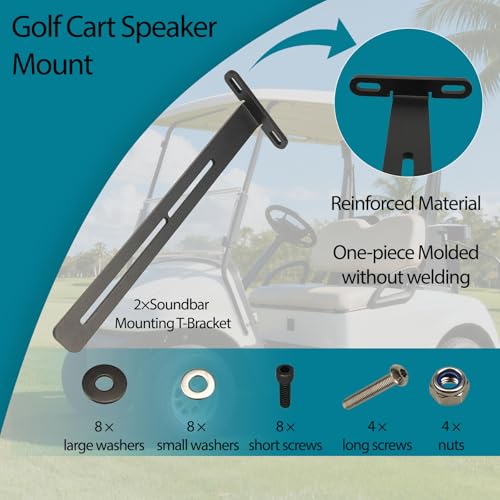 ZGTools Golf Cart Soundbar Mount T-Bracket for SE18, SE26, SEDS32