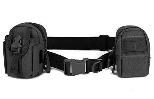 Adjustable Tactical Belt - Heavy Duty Nylon with MOLLE System - Black