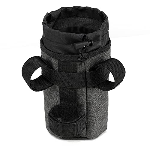 Insulated Bike Water Bottle Holder - Keeps Drinks Cool or Warm - Black