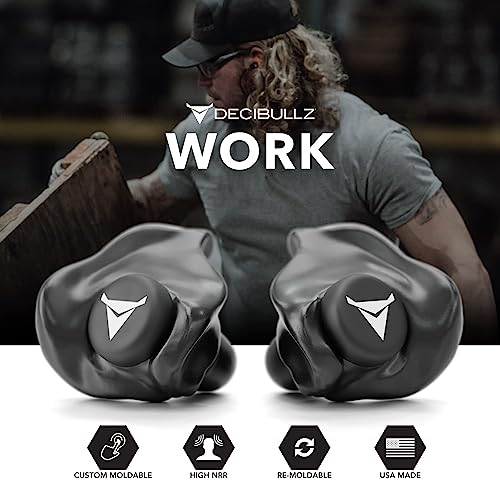 Custom Molded Ear Plugs - 31dB NRR Hearing Protection - Black