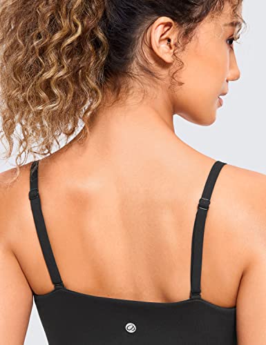 CRZ YOGA Butterluxe Thin Strap Sports Bra, Medium Black