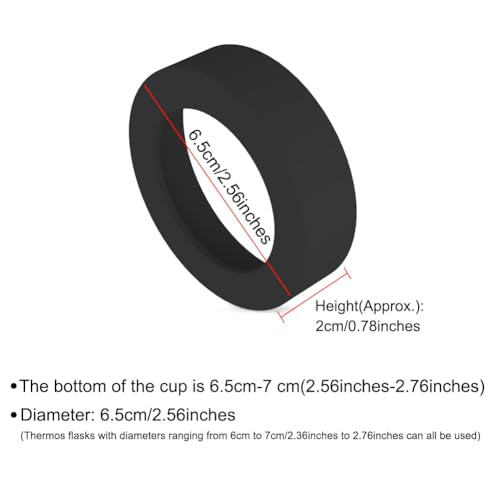 Silicone Bottom Protective Cover for Water Bottles - Black