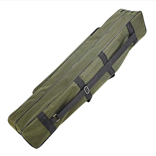 80cm Foldable Fishing Rod Case with Waterproof Oxford Material, Portable Reel & Pole Bag