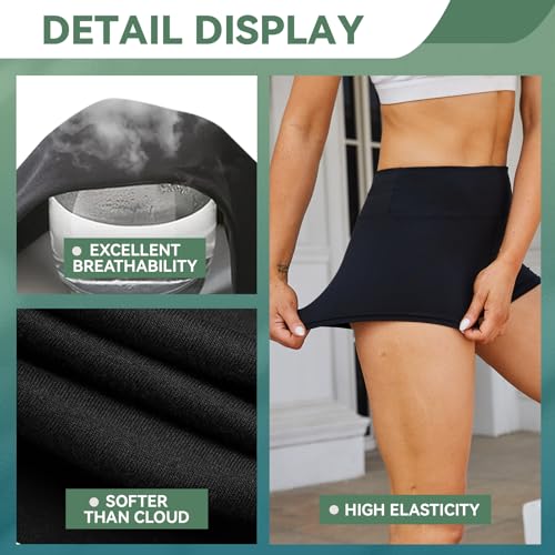 QGGQDD Workout Biker Shorts for Women - 3"/5" High Waisted Tummy