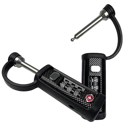 TSA-Approved Gun Case Lock - 3-Dial Combo Padlock, Black - 2 Pack