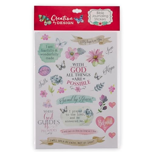 Inspirational Bible Journaling Stickers - 3 Sheets, Over 90 Faith Decals
