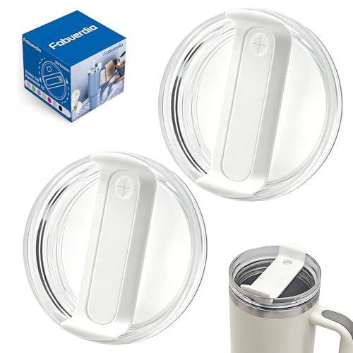 40 oz Tumbler Lid Replacement for Stanley Cup - Clear-White