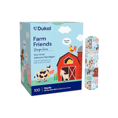 Farm Friends Adhesive Bandages with Stat Strip - 3/4" x 3"