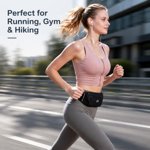 Simptech Black Reflective Waist Fanny Pack for Running & Outdoor Sports