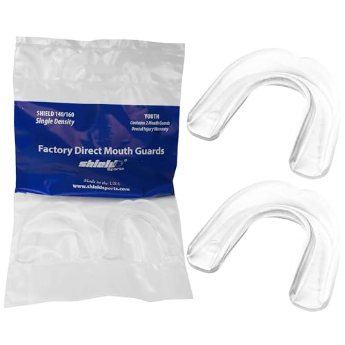 Youth Sports Mouth Guard 2 Pack - Clear, Boil and Bite Design