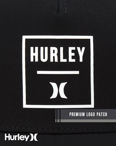 Hurley Men's Trucker Hat Fairway Mesh Quick Dry Snapback Black One Size
