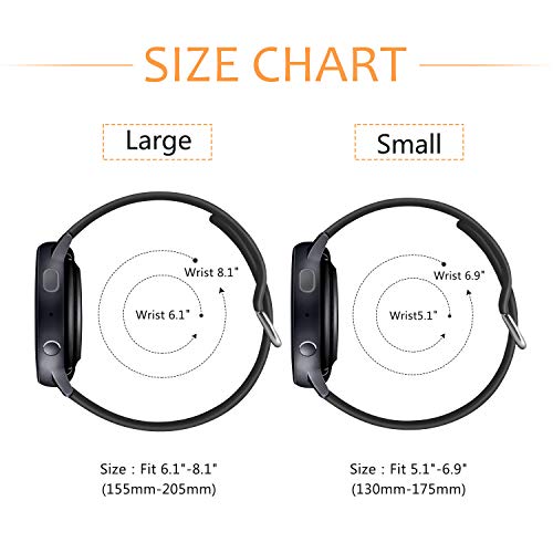 20mm Soft Silicone Replacement Strap for Amazfit - Black, Large