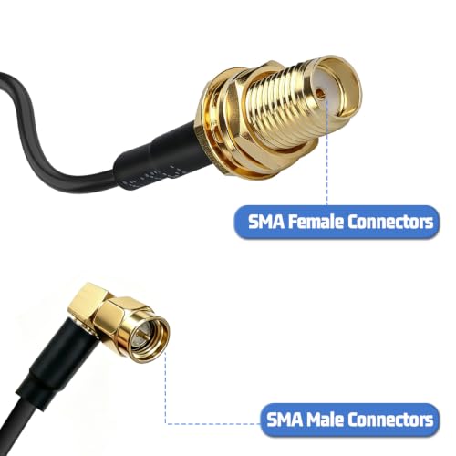 60CM Coaxial Extension Cable SMA Female for Two-Way Radios
