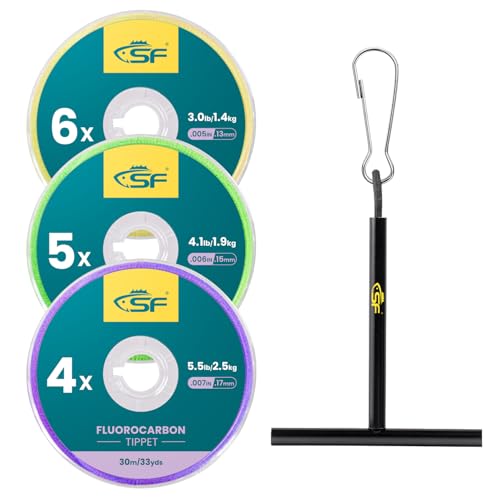 SF Clear Fluorocarbon Fly Fishing Tippet & Leader Line 4X-5X-6X, 30M