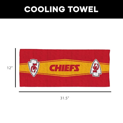 Kansas City Chiefs Cooling Towel - Instant Relief 12 x 31.5 Inches