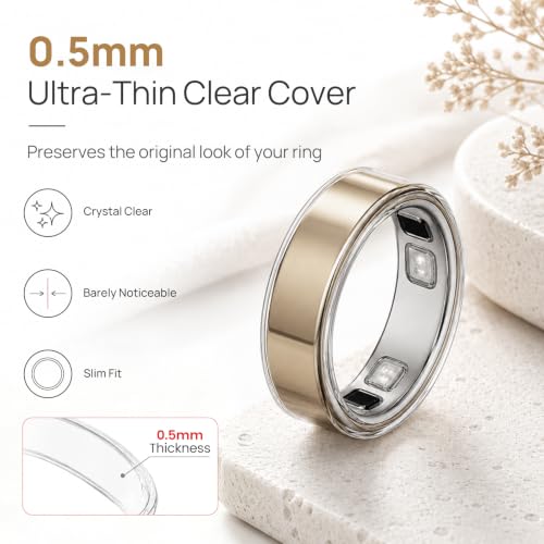 3-Pack Clear Ring Cover for Oura Ring 5 | Ultra-Thin TPU Protector