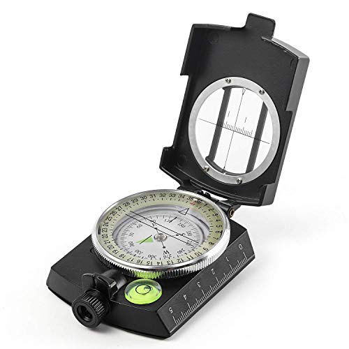 Multifunctional Tactical Survival Military Compass - Black