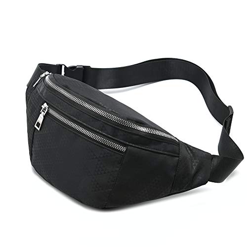 Water Resistant Fanny Pack for Travel & Outdoor Sports - Black