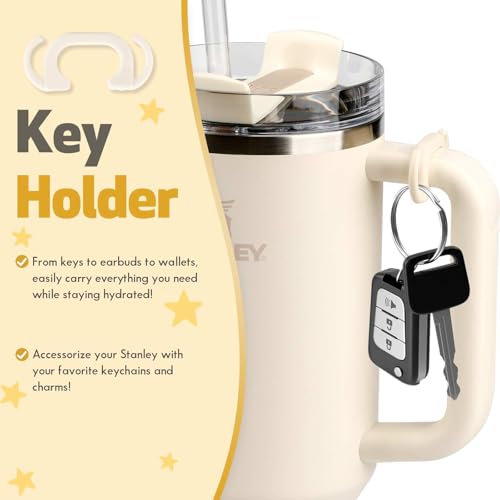 40oz Tumbler Accessory Set - Key Holder, Jewelry & Chapstick Holder - Cream