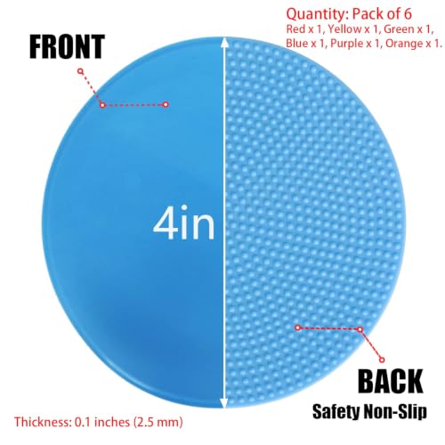 4-inch Non-Slip Spot Markers for Agility Training - 6/12/24 Pcs