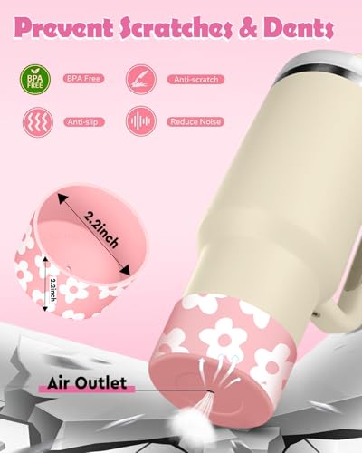 Silicone Cup Boot and Leak-Proof Lid Set for 30 & 40 oz Tumblers - Light Pink