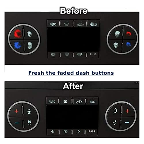 AC Dash Button Repair Sticker Kit - 2006-2014 GM Vehicles, 2 Pcs (AC19 x2)