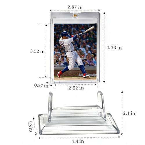 4PCS Magnetic Trading Card Holders with Acrylic Stands