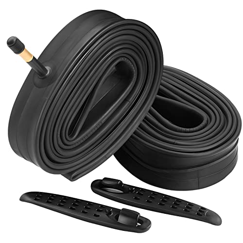 2 Pack 700c Road Bike Inner Tubes with 48mm Schrader Valve