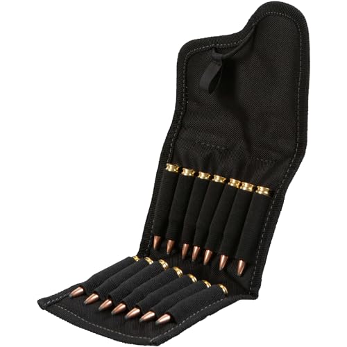 Allen Company Rifle Ammo Pouch Black - Holds 14 Cartridges, Padded Belt Bag